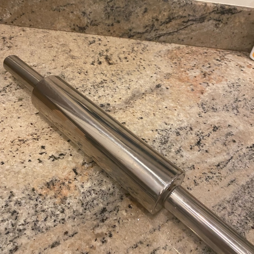 ROLLING PIN , STAINLESS STEEL , 18 1/2 “ LONG , A BAKERS BEST TOOL 🎂🧁🍰👩‍🍳👨🏼‍🍳